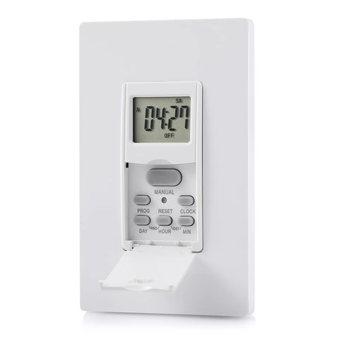 DEWENWILS in-wall timer switch 7-day program for consistent lighting.
