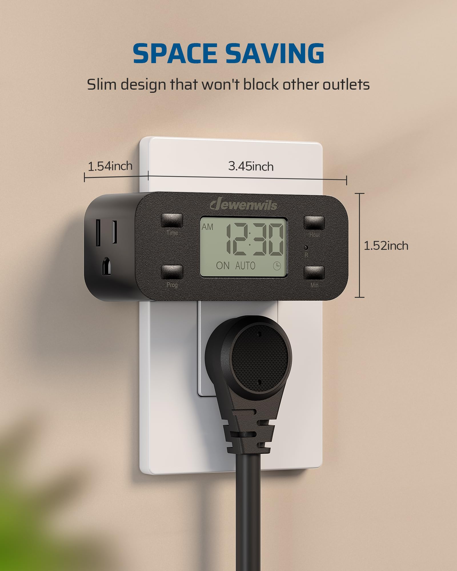 DEWENWILS indoor timer supports lamps, aquariums, and plant lights