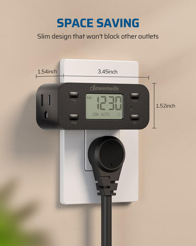 DEWENWILS indoor timer supports lamps, aquariums, and plant lights