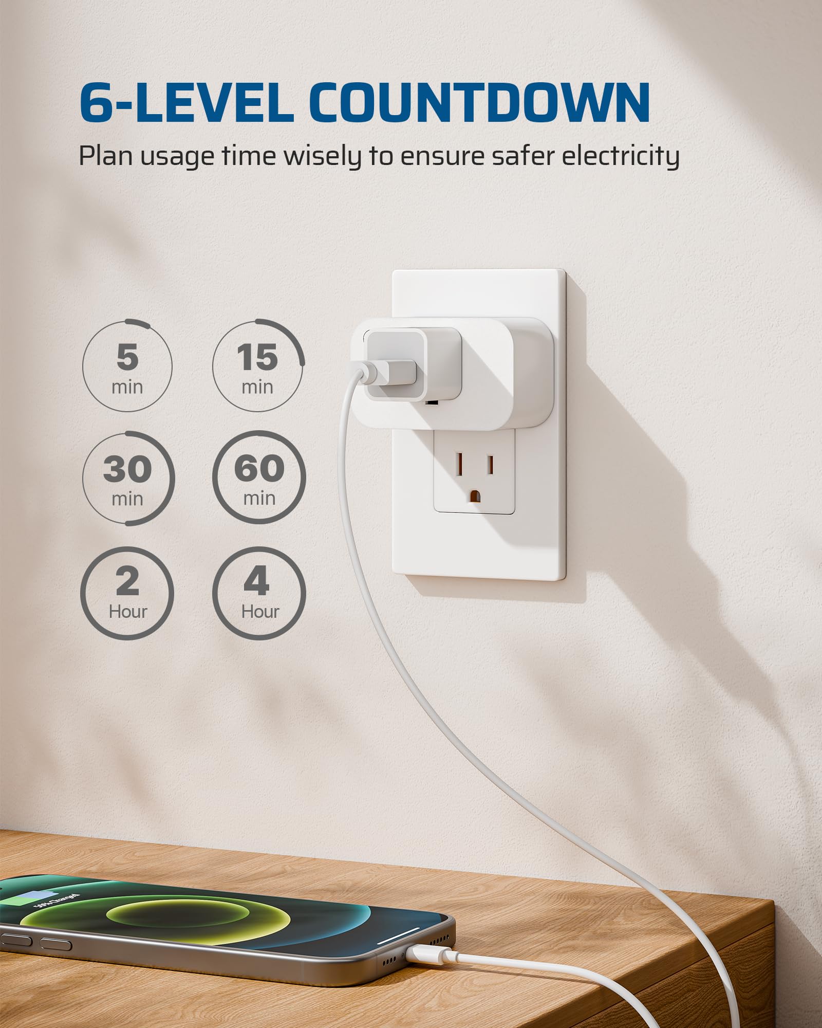 DEWENWILS timer remote works up to 100 feet through walls for flexibility.