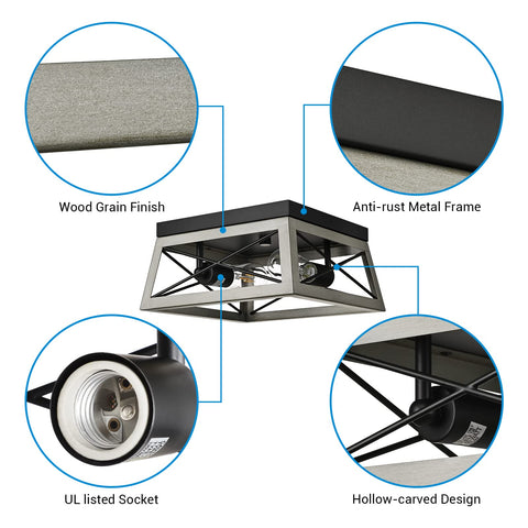 DEWENWILS flush mount installation in hallway or dining area
