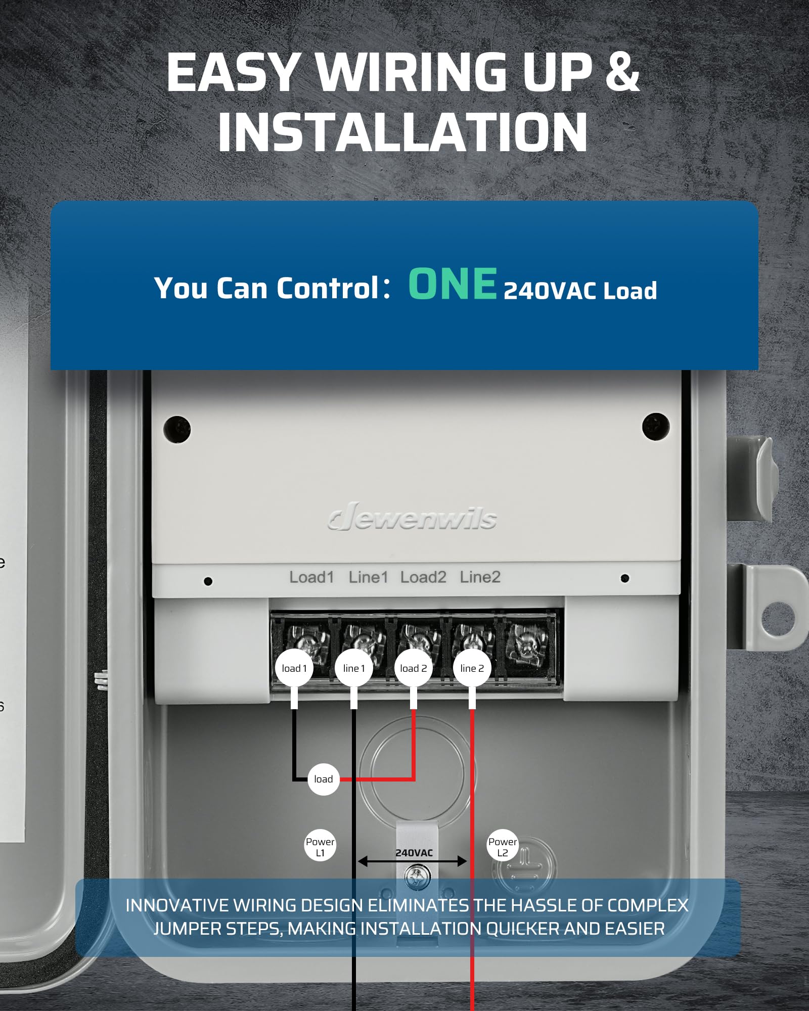 DEWENWILS IP44 weatherproof housing resistant to outdoor conditions