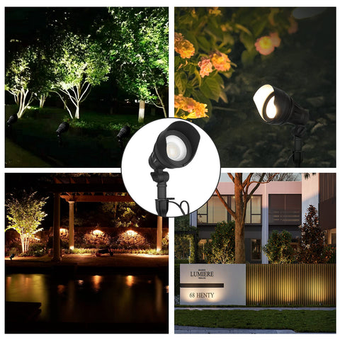 DEWENWILS fence-line light defines borders with subtle illumination after dark.