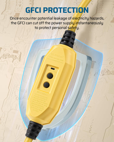 DEWENWILS illuminated plug with LED indicator shows readiness in the dark.