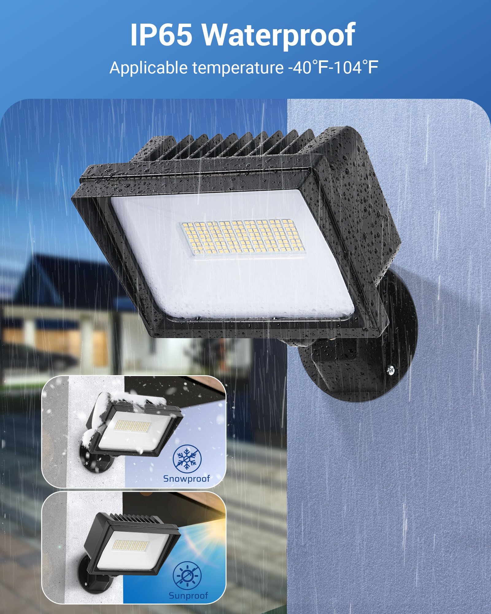 DEWENWILS energy-efficient LED reduces operating costs in driveways.