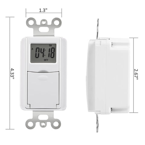 DEWENWILS timer preserves settings during outages with backup battery.