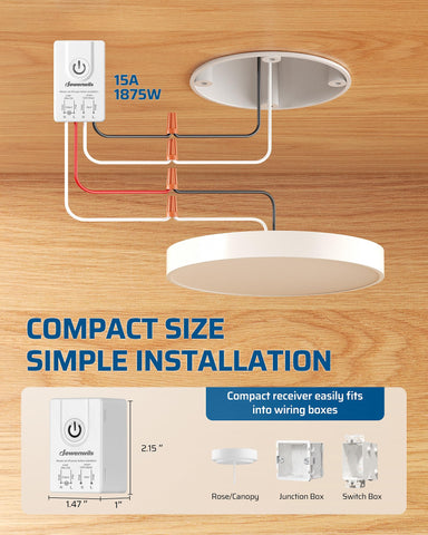 DEWENWILS magnetic remote attachment keeps control convenient.