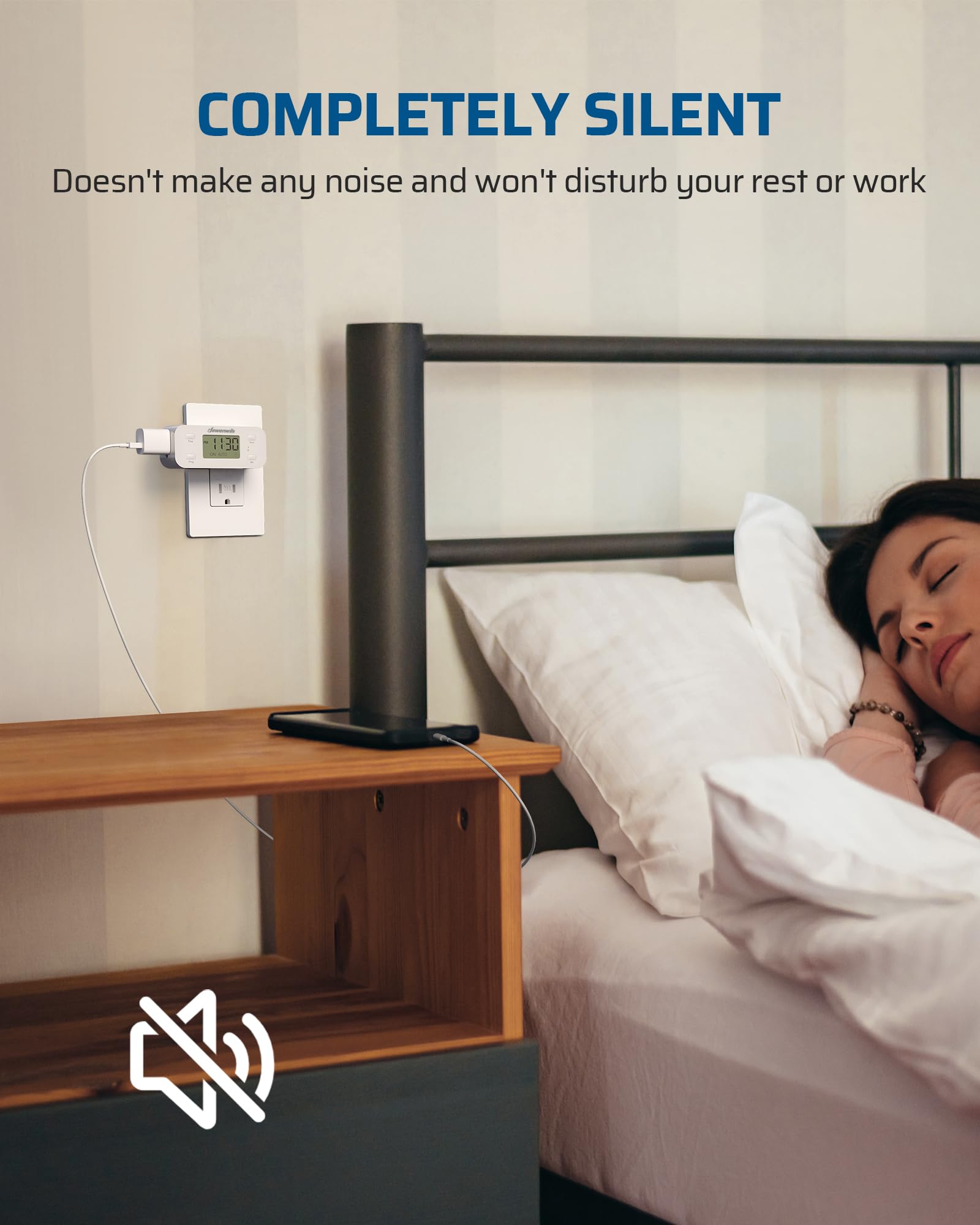 DEWENWILS memory function preserves timer settings during outages.