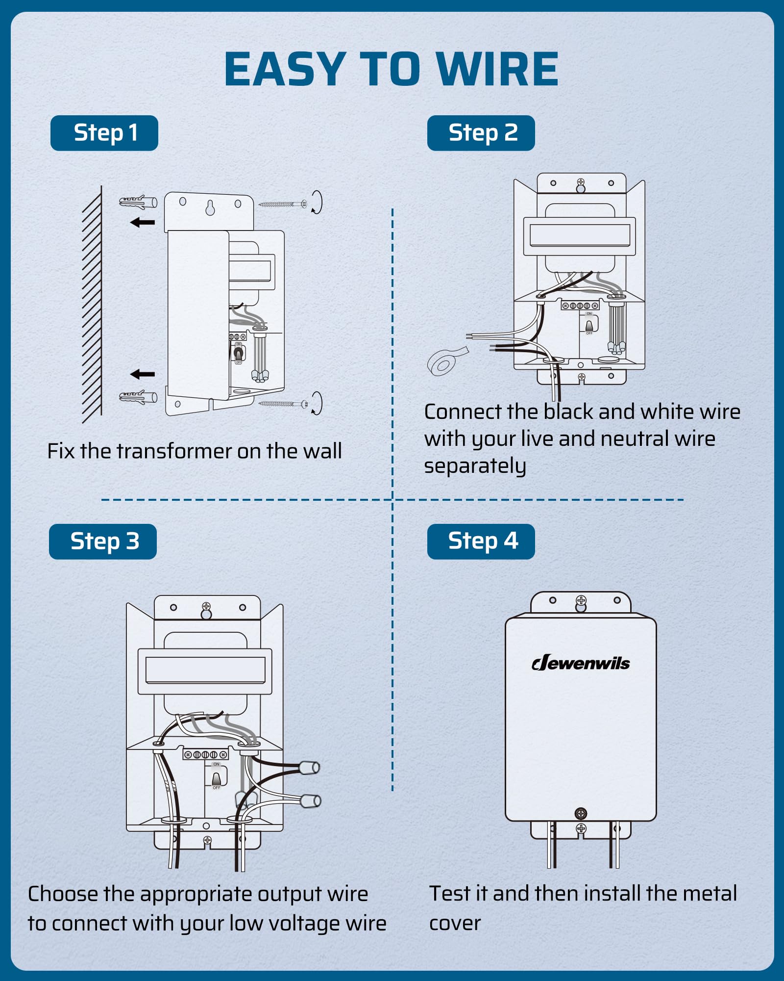 DEWENWILS multi-tap design enabling flexible circuit connections