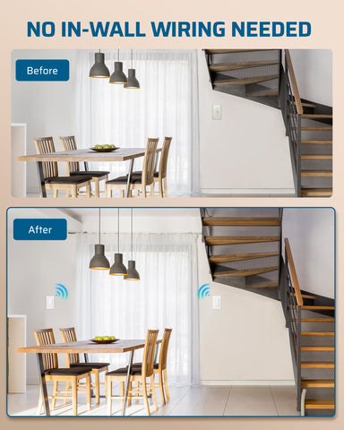 DEWENWILS no in-wall wiring needed for quick, mess-free installation