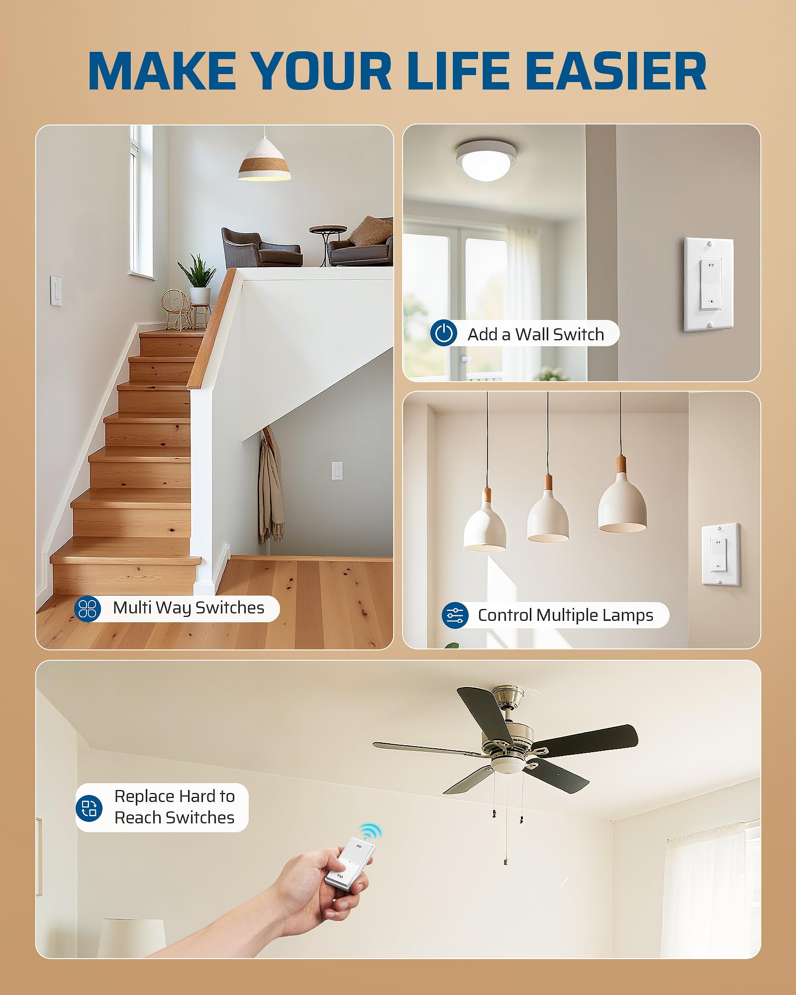 DEWENWILS dynamic codes prevent interference for multiple units.