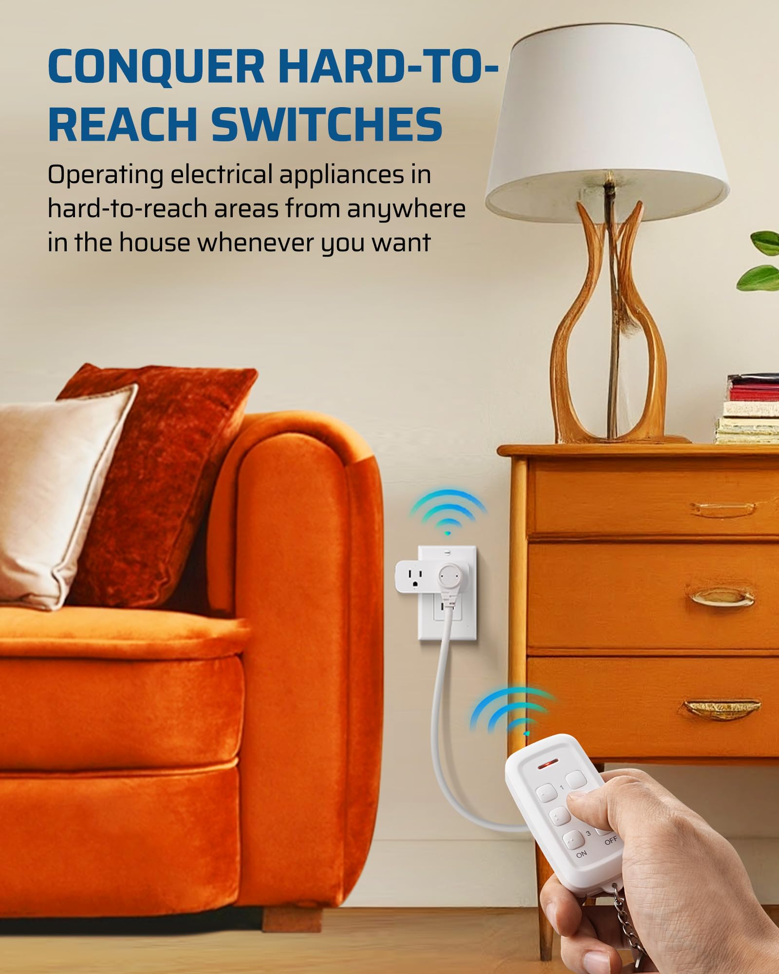 DEWENWILS learning-code technology prevents interference with other remotes