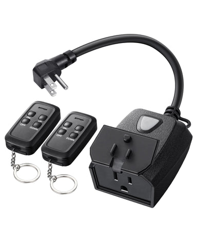 DEWENWILS outdoor dimmer with remote control for easy lighting management.