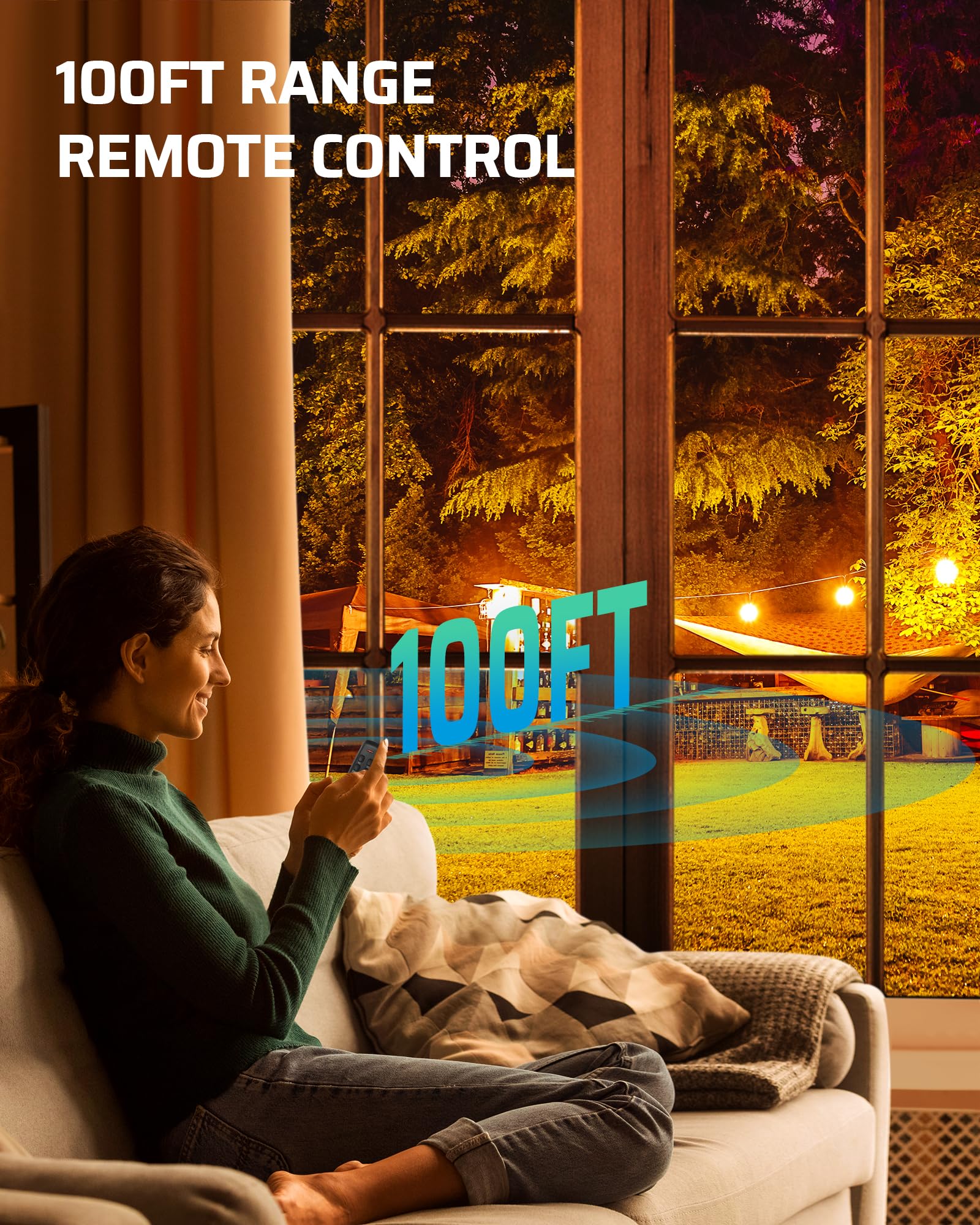 DEWENWILS two remotes enable flexible, wireless dimming from multiple spots.