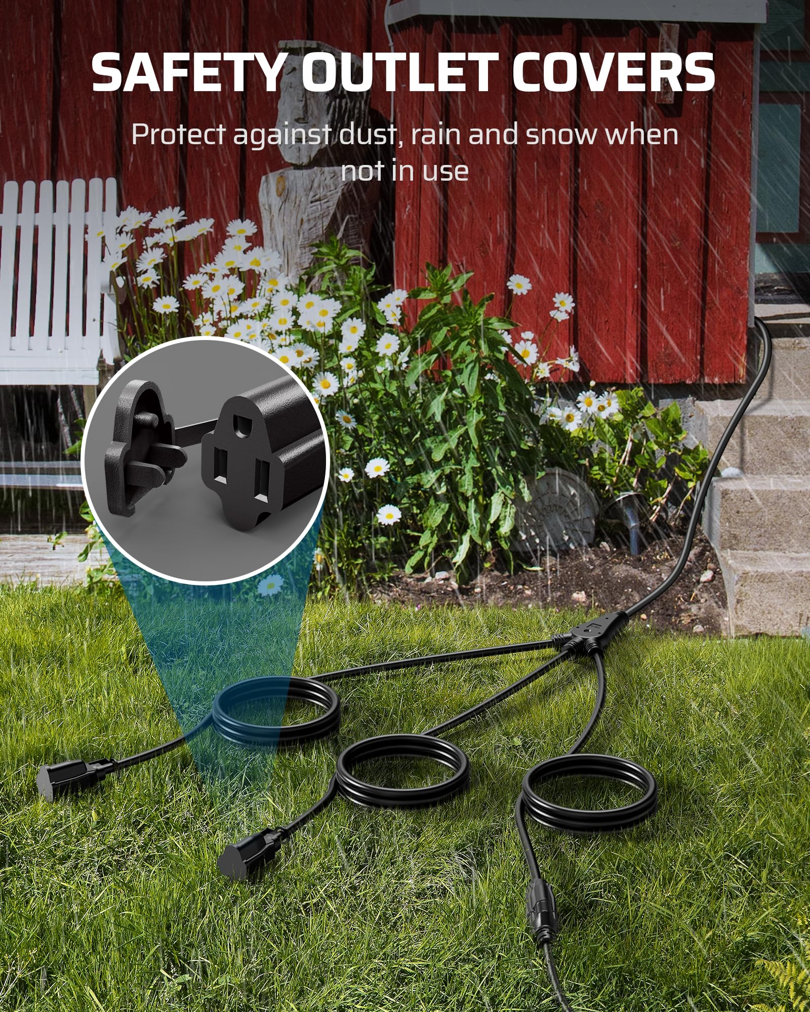 DEWENWILS 25 ft length ideal for outdoor lighting and decorations