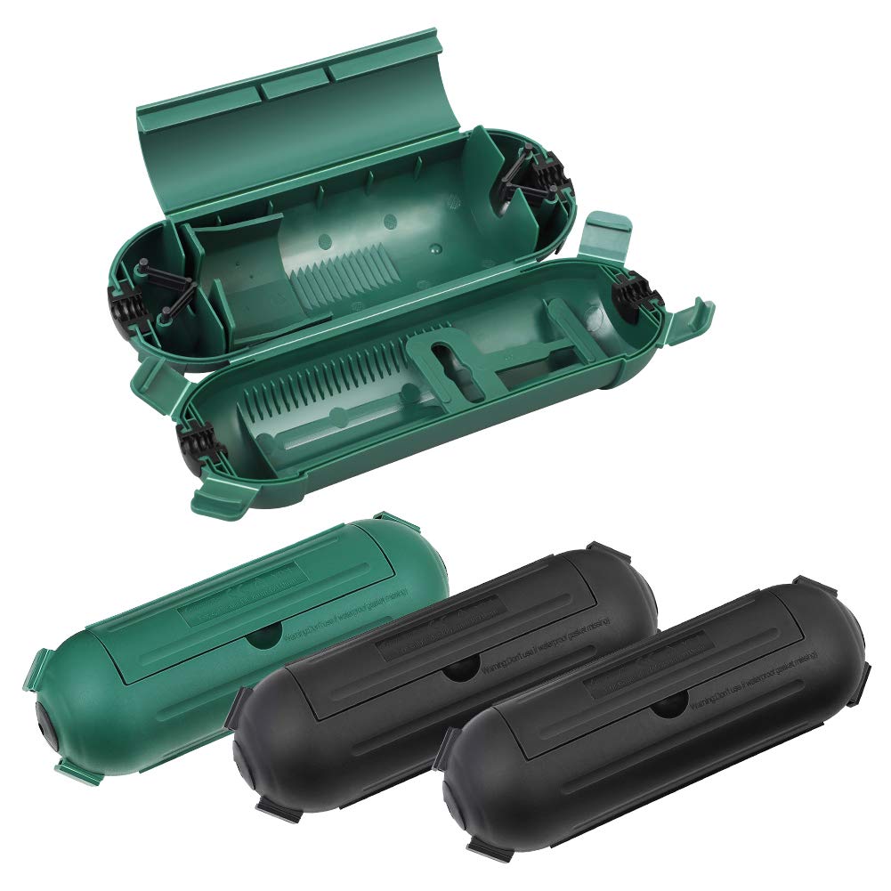 DEWENWILS outdoor safety cover seals connections against rain and dust.