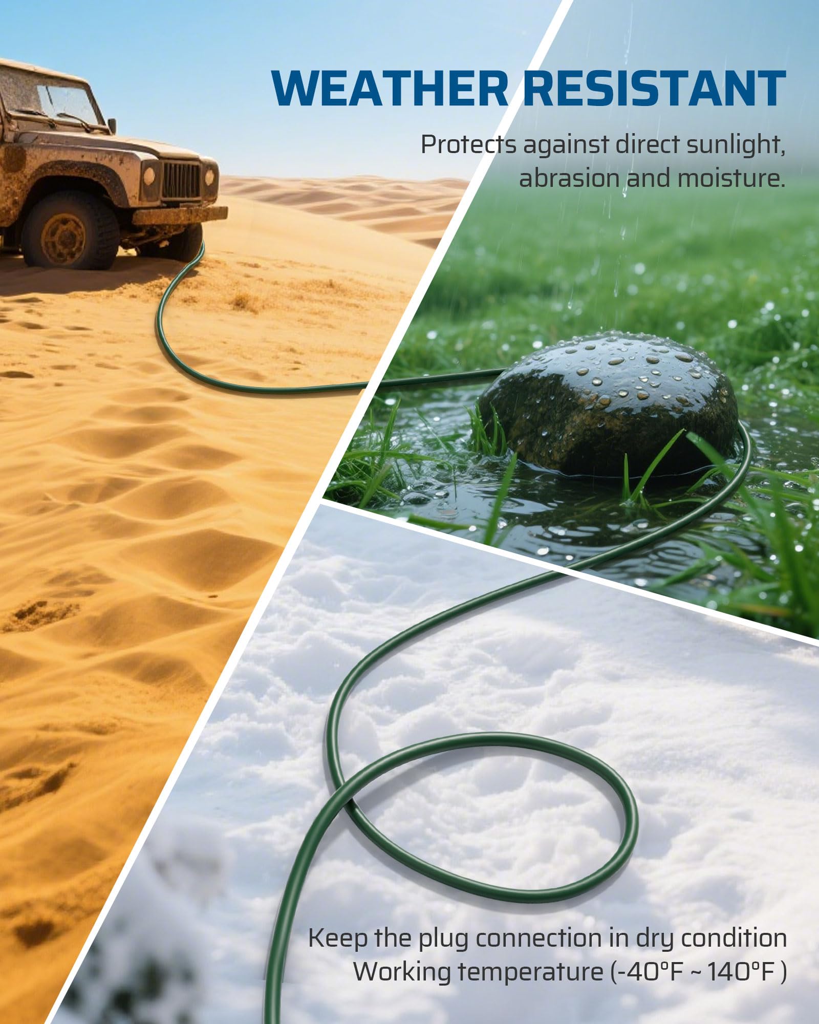 DEWENWILS ideal for outdoor lighting deployment and holiday decor.
