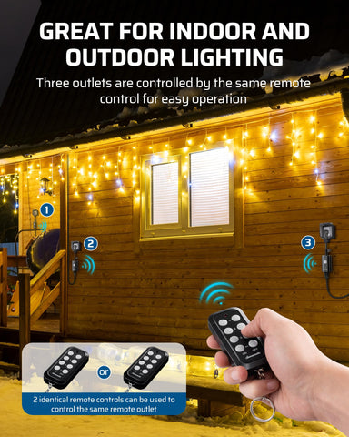 DEWENWILS includes two remotes for easy control from different spots