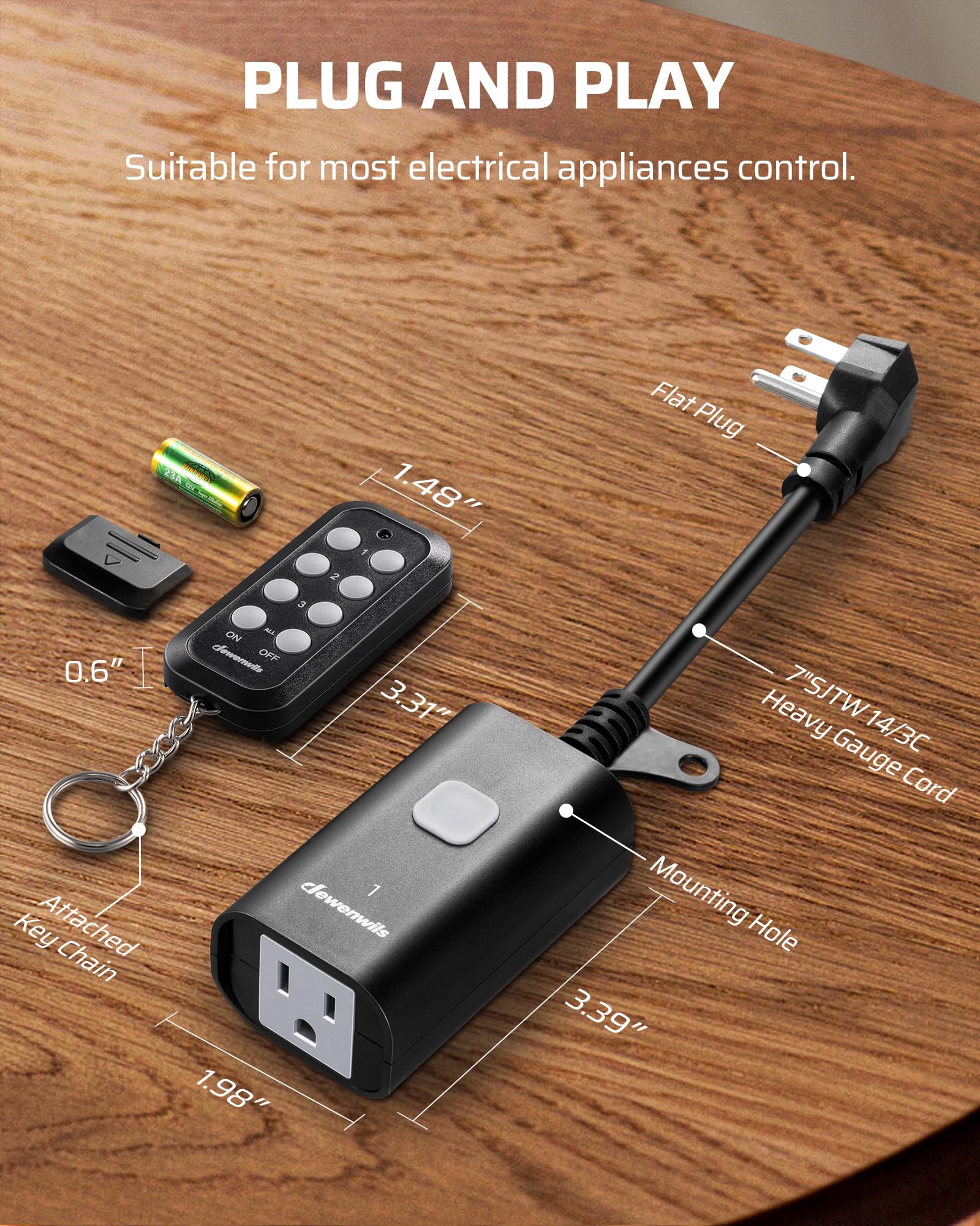 DEWENWILS plug-and-play setup offers quick, hassle-free installation