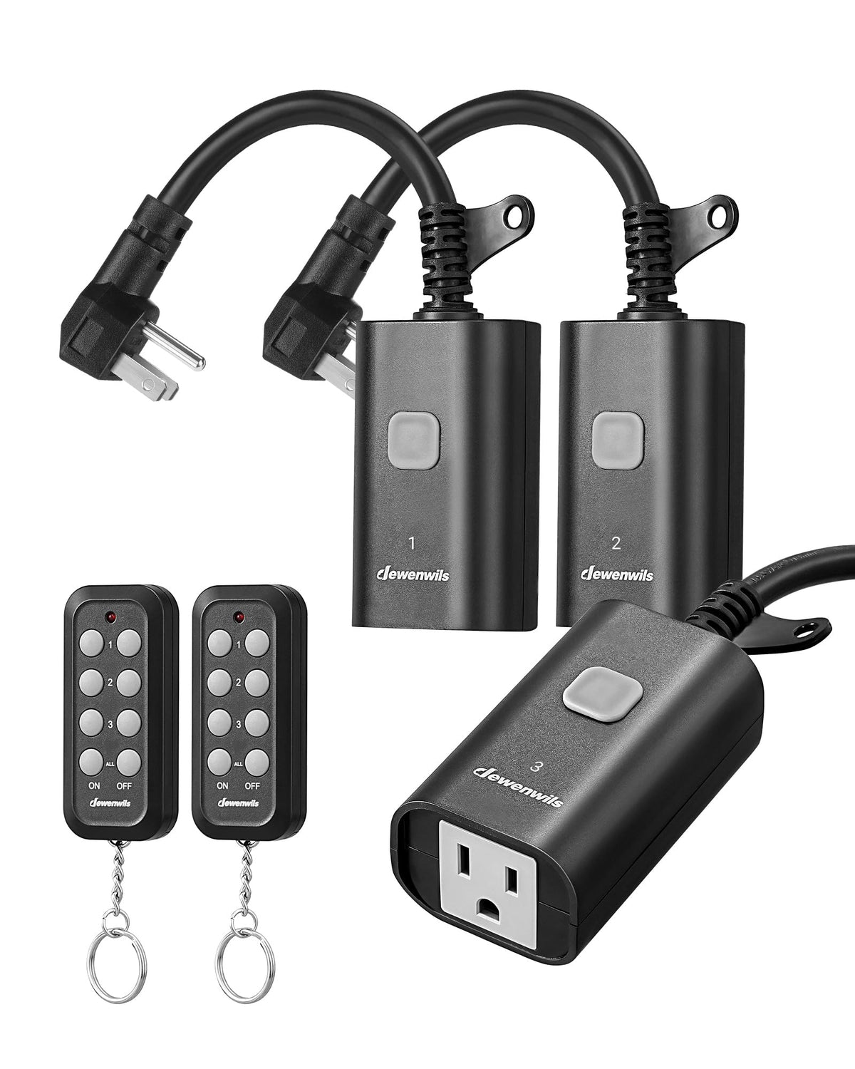 DEWENWILS outdoor remote control outlet enables effortless porch lighting control from indoors