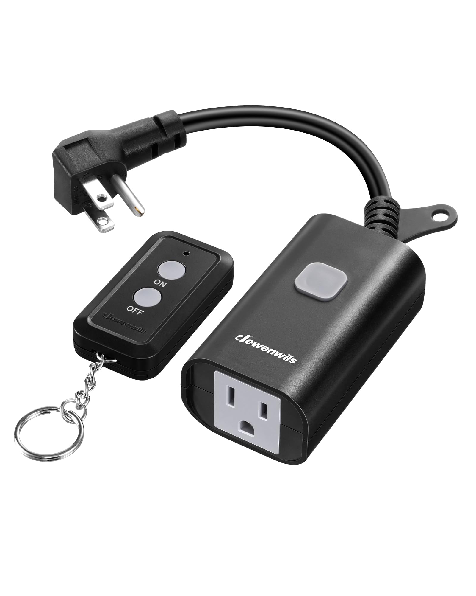 DEWENWILS outdoor remote outlet front view for weatherproof use