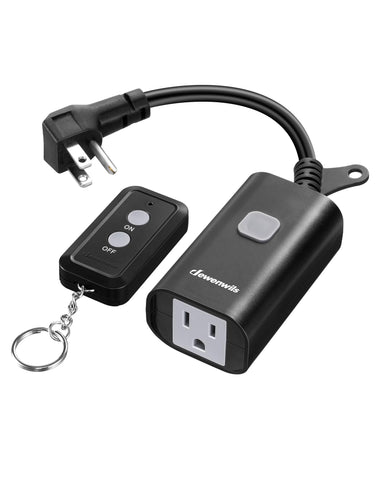 DEWENWILS outdoor remote outlet front view for weatherproof use