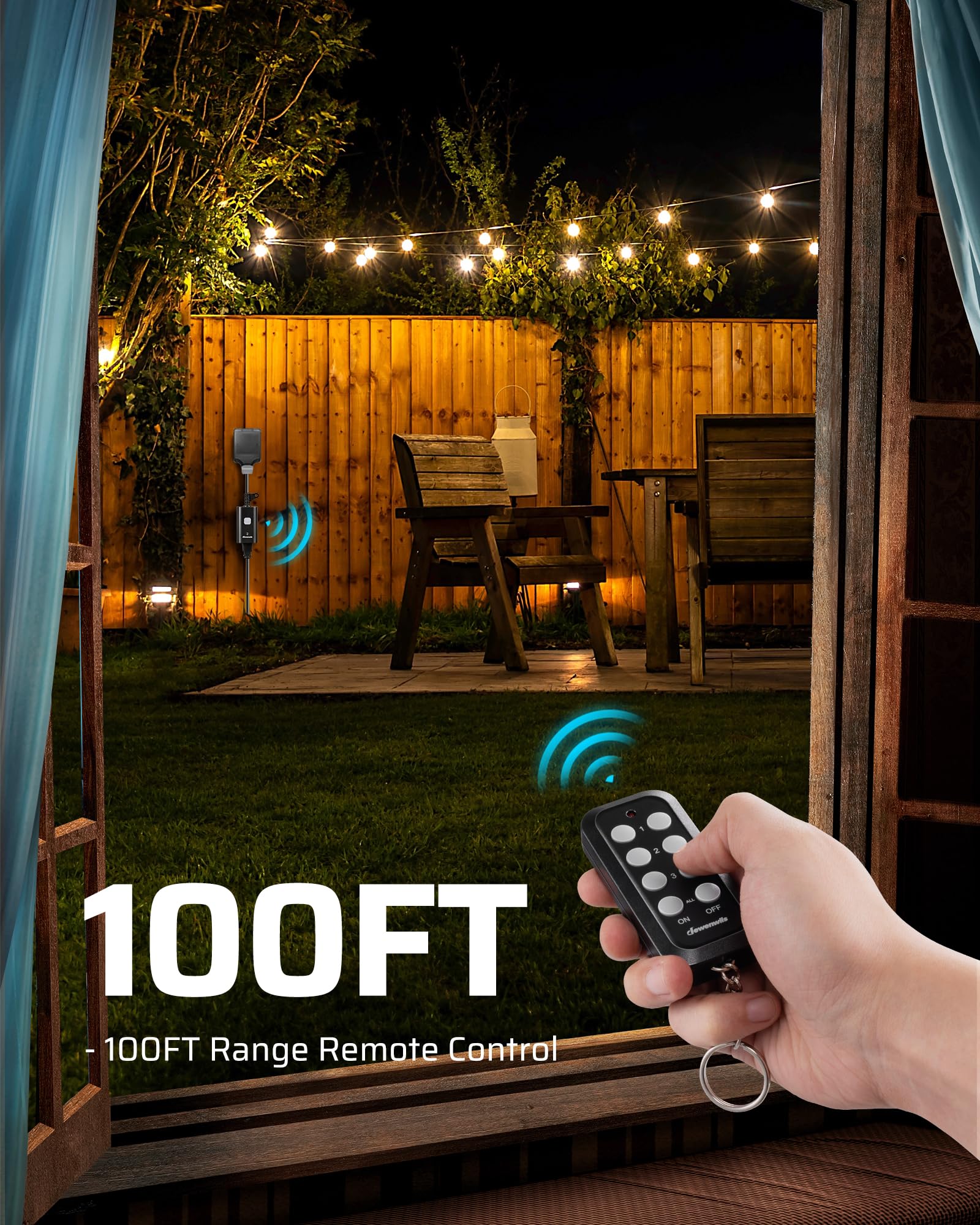 DEWENWILS weatherproof unit resists rain and harsh outdoor conditions
