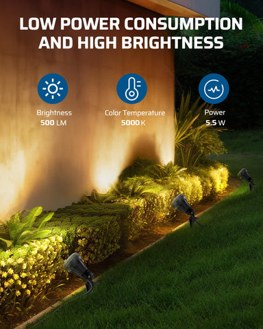 DEWENWILS IP65 waterproof spotlight with durable aluminum body.