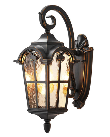 DEWENWILS outdoor wall light in black Roman finish, elegant entryway lighting