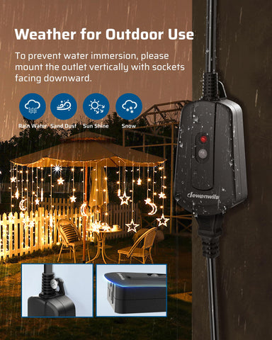 DEWENWILS weatherproof shell demonstrates rugged outdoor durability.