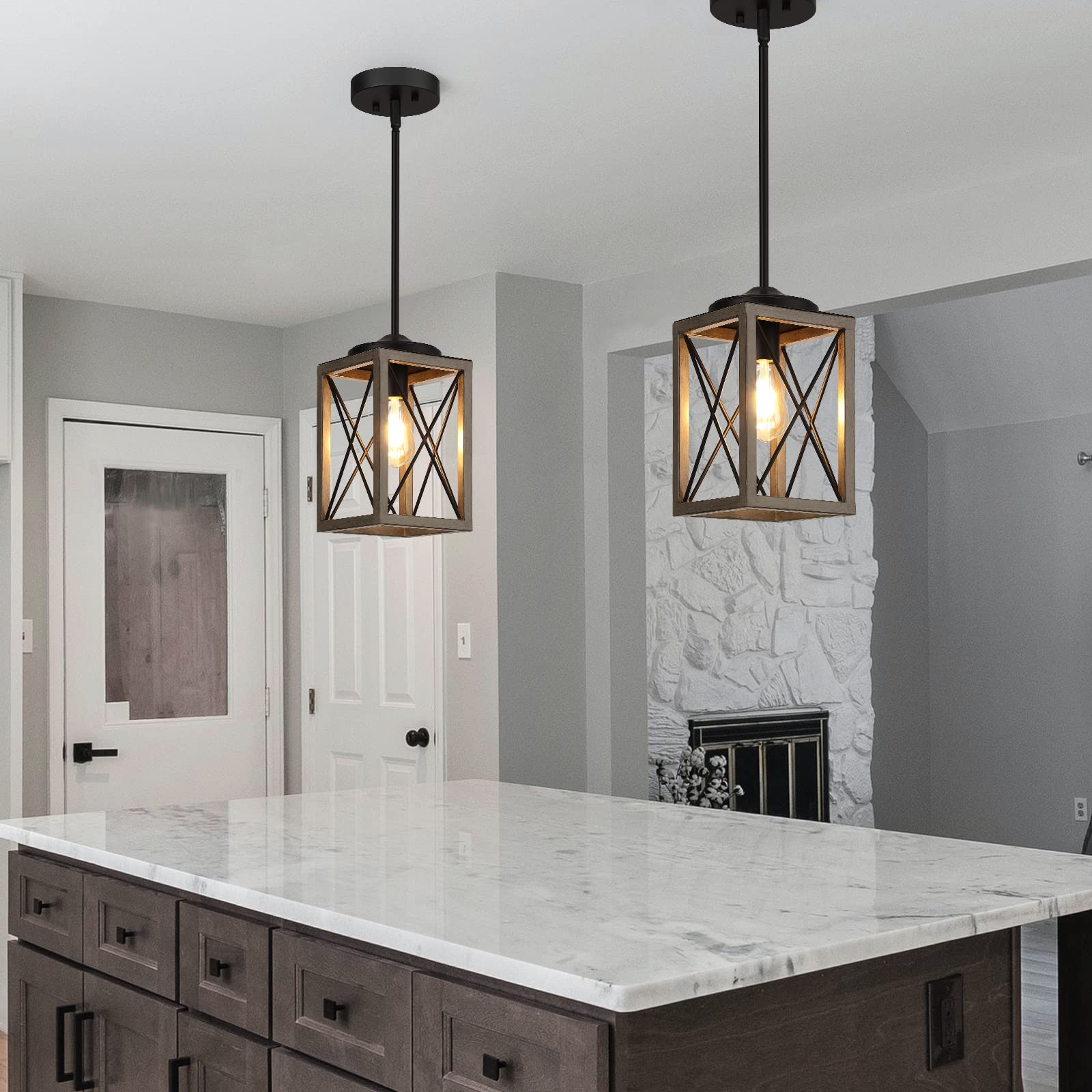 DEWENWILS durable metal frame with wood grain finish for lasting use