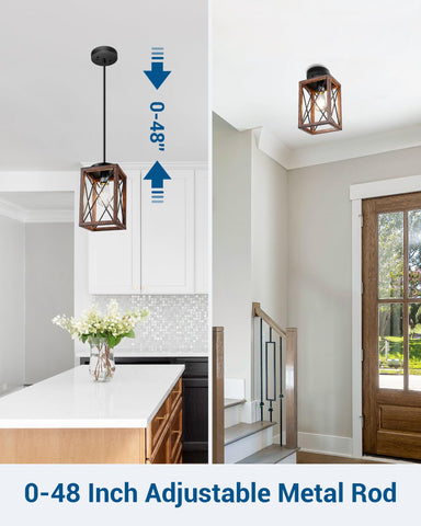 Dewenwils fixture ready for flat ceiling installation with 90-degree canopy