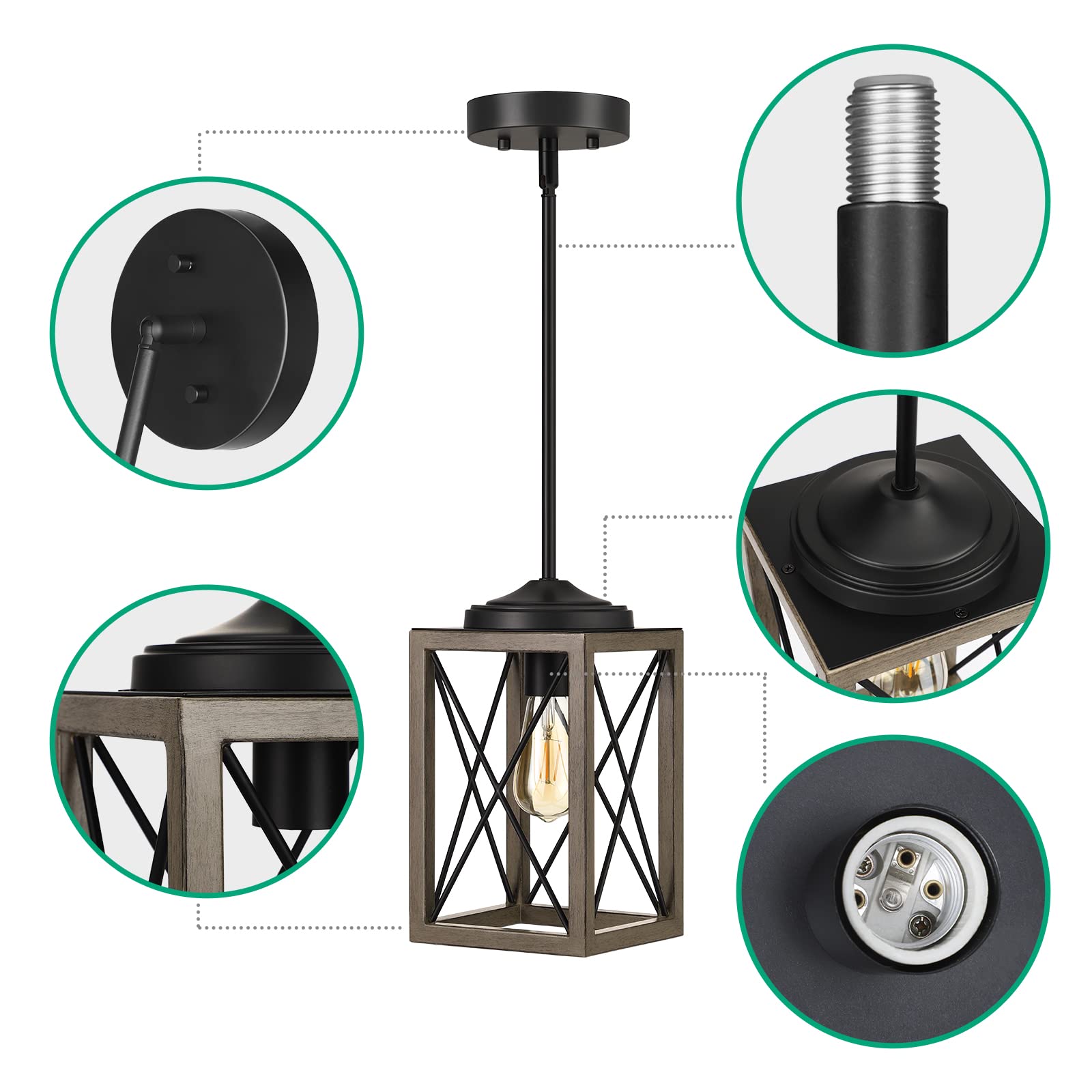 DEWENWILS open bottom design for easy bulb replacement