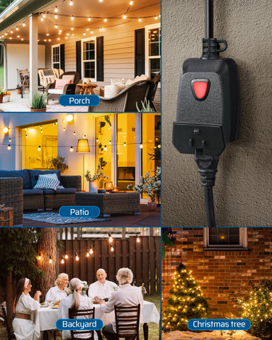 DEWENWILS quick plug-and-play installation for outdoor lighting control.