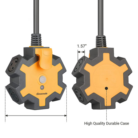 DEWENWILS power strip ideal for garage and workshop setups.