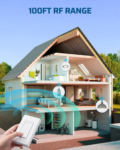DEWENWILS programmable system allows expanding with extra remotes and receivers.