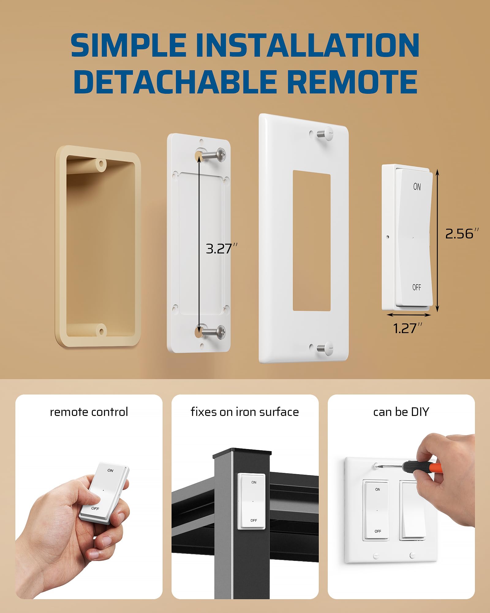 DEWENWILS 100ft range enables reliable control through walls.