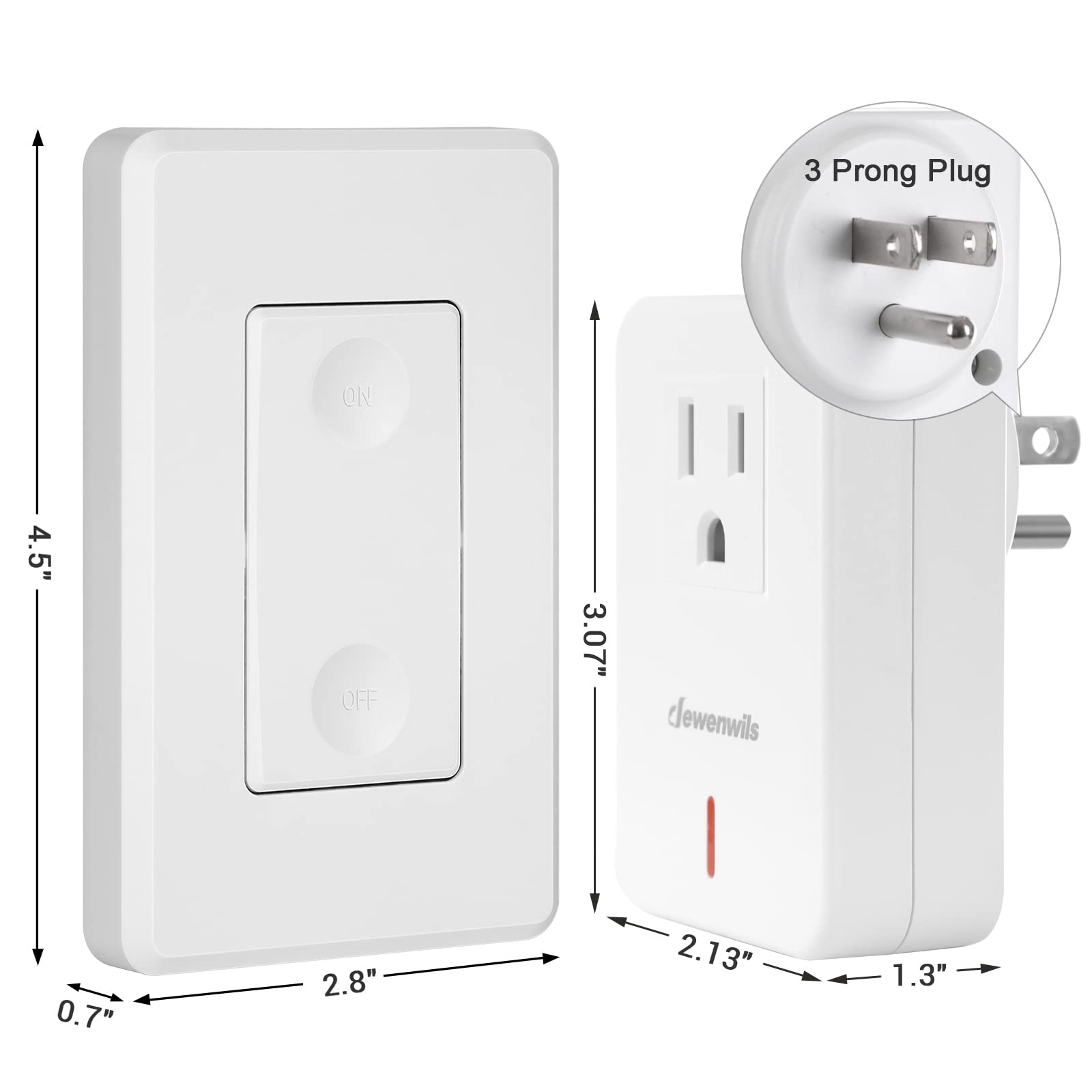 DEWENWILS remote control kit manages lamps and fans efficiently