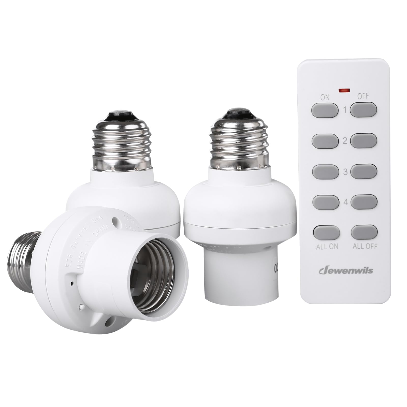 DEWENWILS remote-control light socket kit: three sockets for easy wireless control from bed