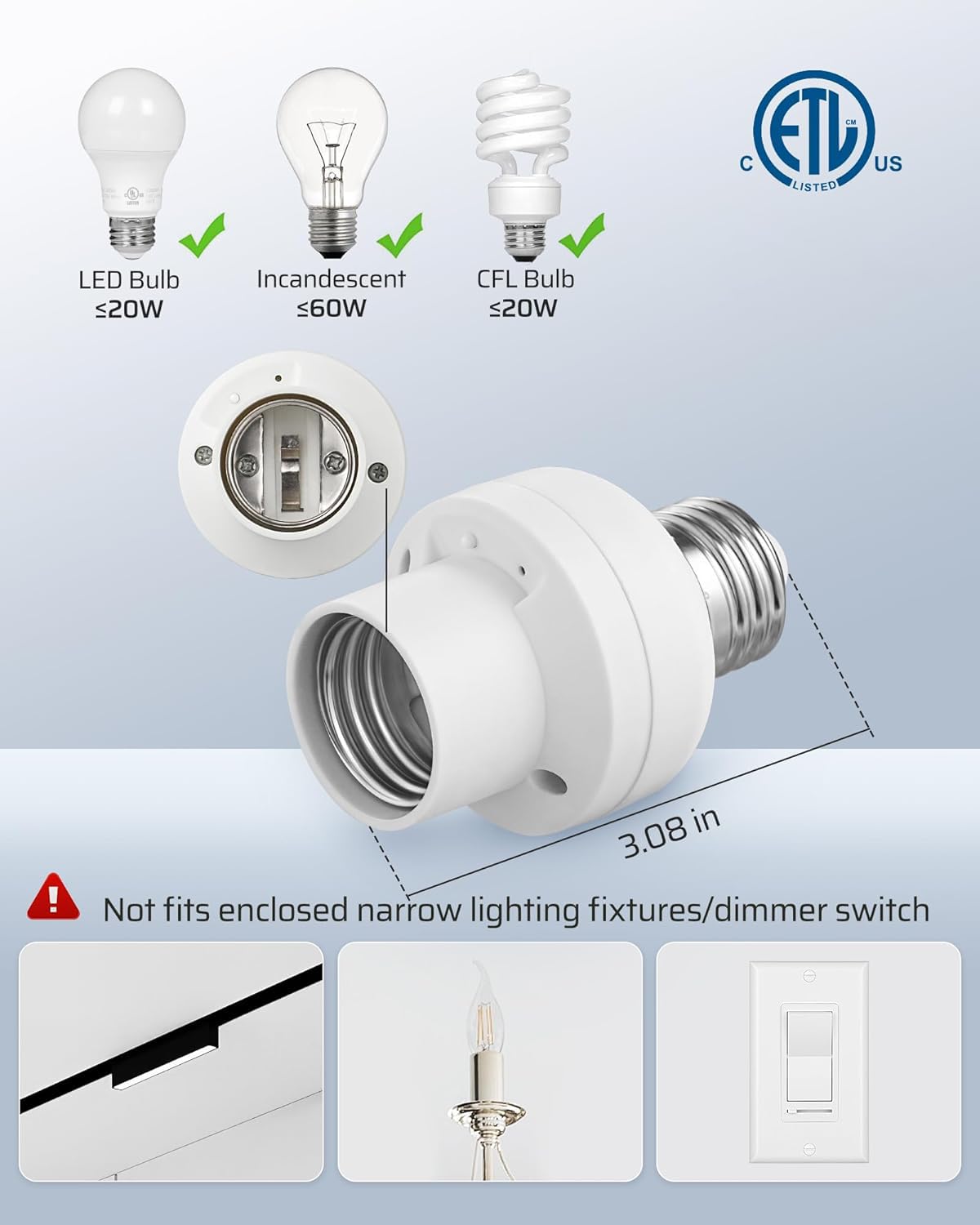 DEWENWILS remote control for pull-chain lights simplifies operation in dark