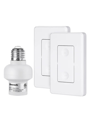 DEWENWILS remote wall switch set enables easy lighting control without wiring