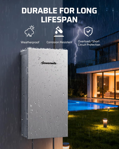 DEWENWILS smart app and voice control for easy lighting management.