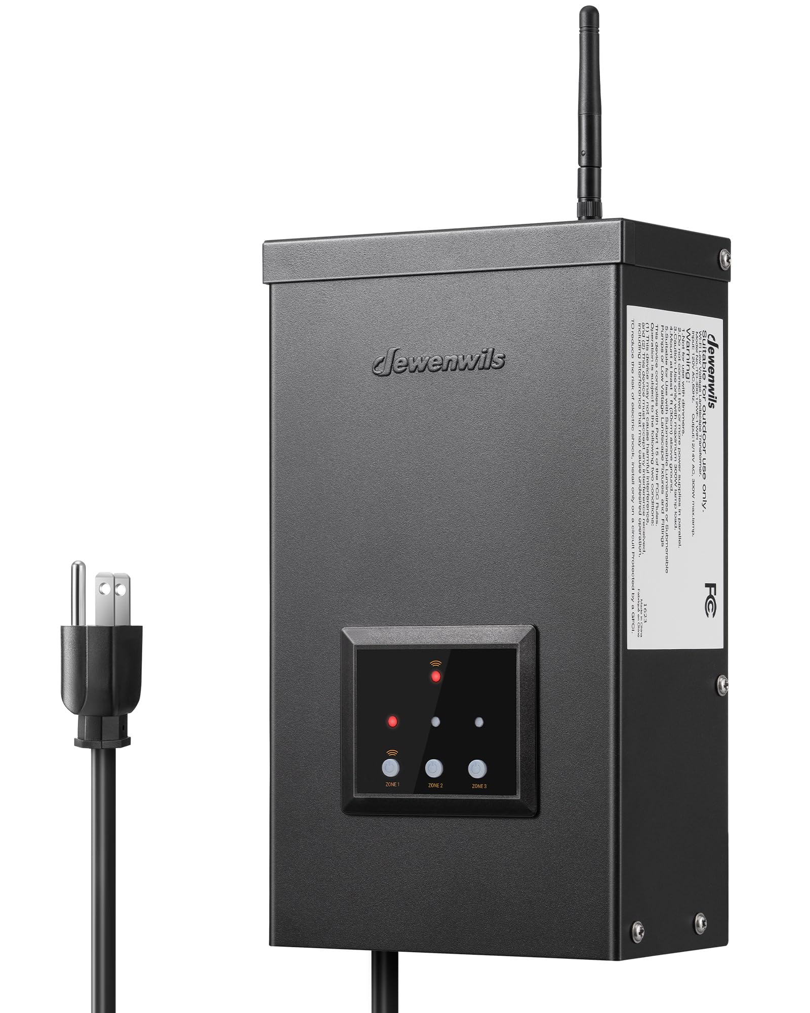 DEWENWILS smart transformer with remote app control for convenient lighting.