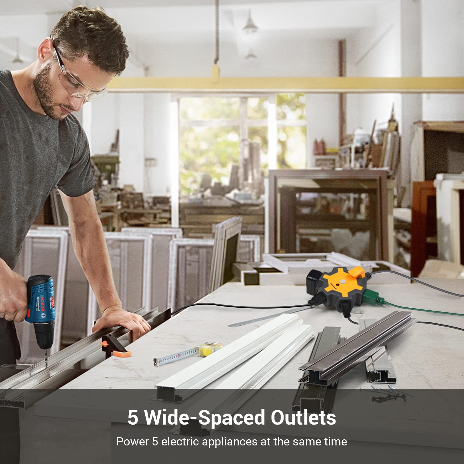 DEWENWILS swivel safety covers prevent dust and debris.