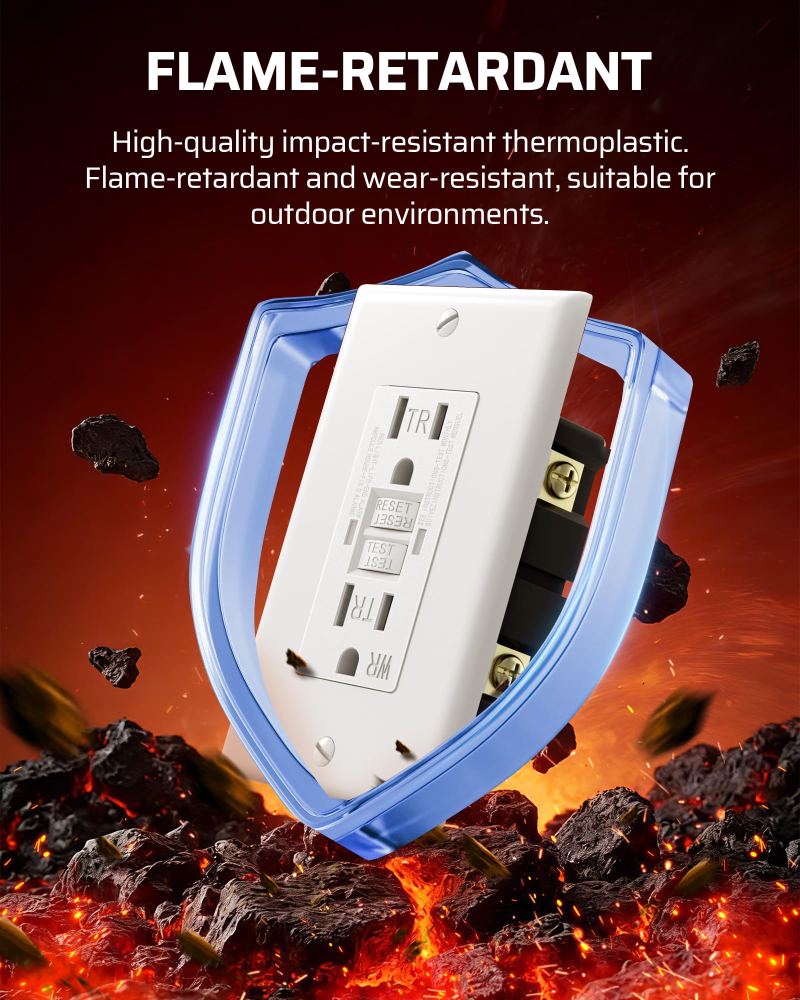 DEWENWILS tamper-resistant design prevents objects insertion