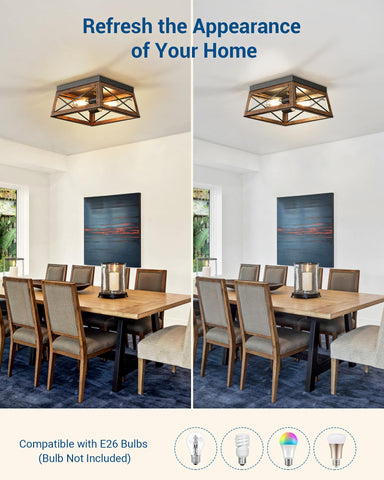 DEWENWILS two-light fixture providing balanced brightness