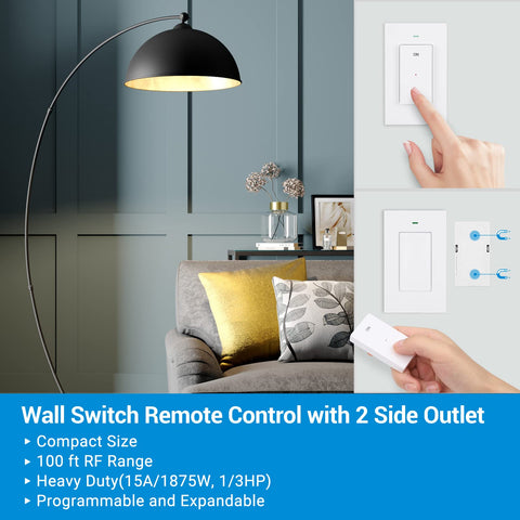 DEWENWILS remote control receiver mounted on a wall for easy access