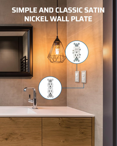 DEWENWILS wall plate fits standard duplex receptacles for easy upgrade