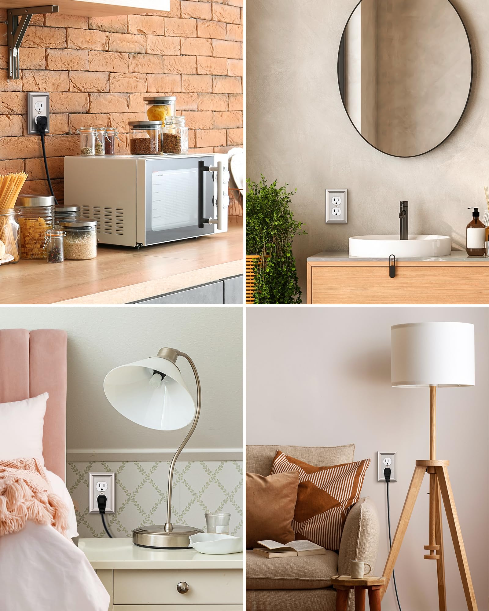 DEWENWILS wall plate includes mounting screws for quick installation