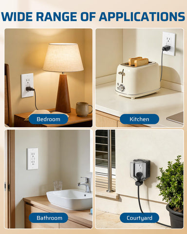 DEWENWILS wall plate included for a clean finish installation